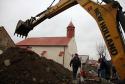 Práce pri kostole Sv. Ducha Práce pri kostole Sv. Ducha